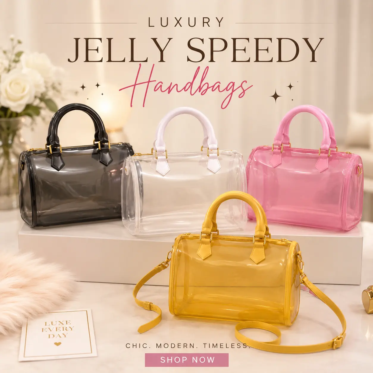Luxury Jelly Speedy Handbags