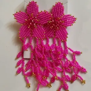 Flower beaded earrings