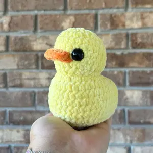 Handmade crochet rubber duck plushie
