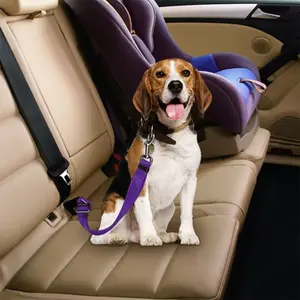 Pet safety harness, dog car leash, adjustable car traction rope, retractable