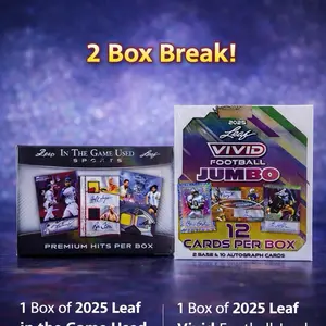 2025 Leaf Vivid Football Jumbo + 2025 Leaf In the Game - Serial Number Break