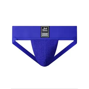 Men's Letter Patched Sexy Thong, Breathable Comfortable Wide Waistband Brief, Soft Comfy Brief, Fashion Men's Underwear for All SeasonsGift