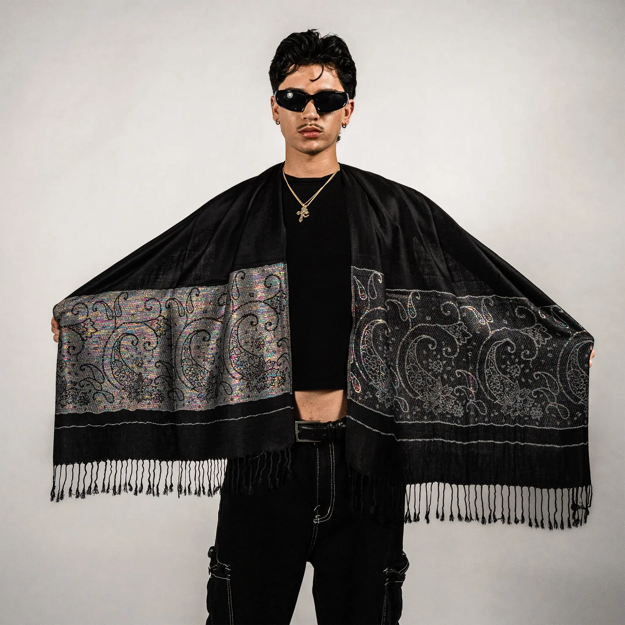 Mystic Paisley Rave Pashmina Scarf Mystic Paisley Rave Pashmina Scarf