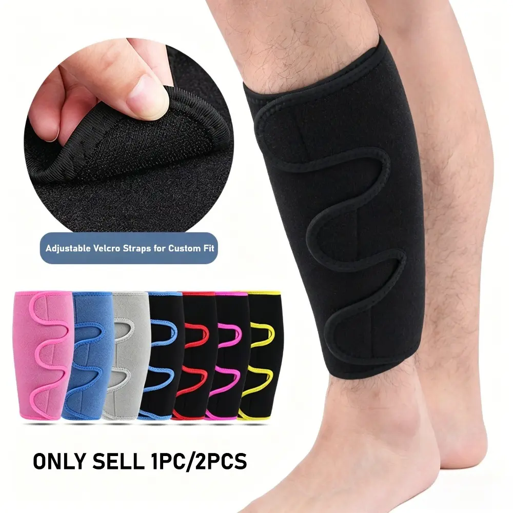Compression Calf Support Sleeves, Adjustable Velcro Leg Wrap Design, Lightweight Sport Support Brace, Must-Have Running Hiking Workout Gear for Adults, Protect Leg, Sports Sleeve