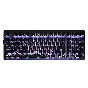 ZORNHER ZH980 Wireless bluetooth Mechanical Gaming Keyboard,95% Black hot swappable custom mechanical feel computer keyboard,rapid trigger keyboard,clickykeyboard,RGB Backlit,2.4GHz/USB-C/BT5.0 Linearswitches Hotswap