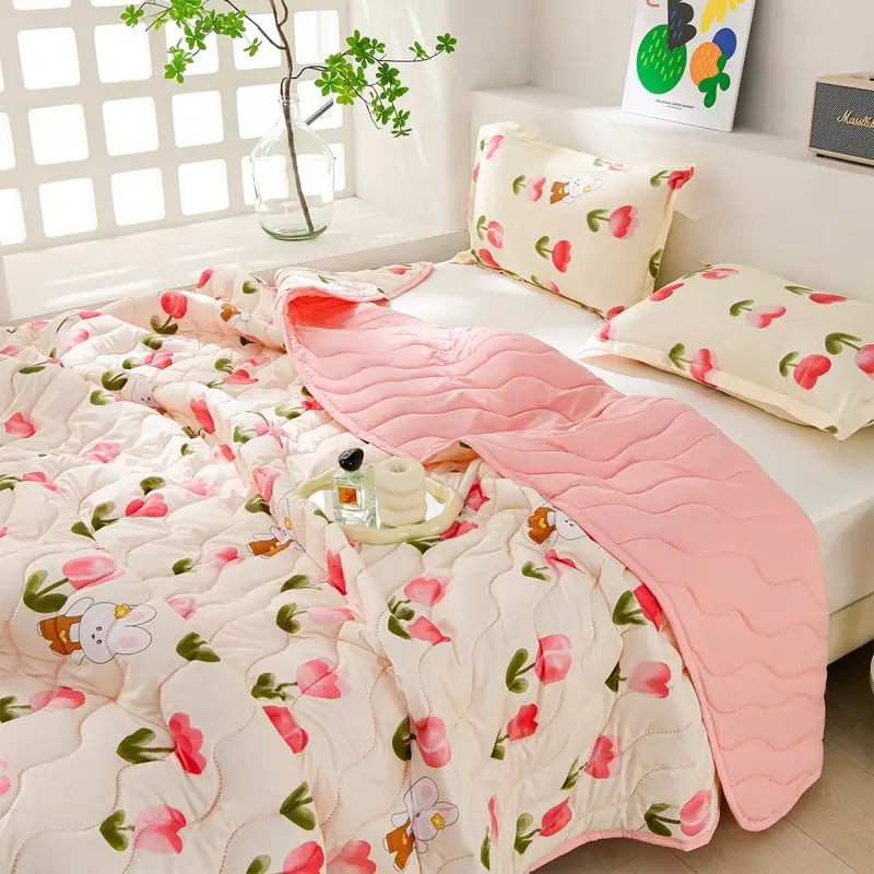 3pc Soft Skin-Friendly Thin Blanket Set, Soft Bedding Sets, Bed Sets Supplies, Printed Embossed Bedspread, All-Season Cover, Single Twin King Size, Home Bedroom Hotel Sofa Decor
