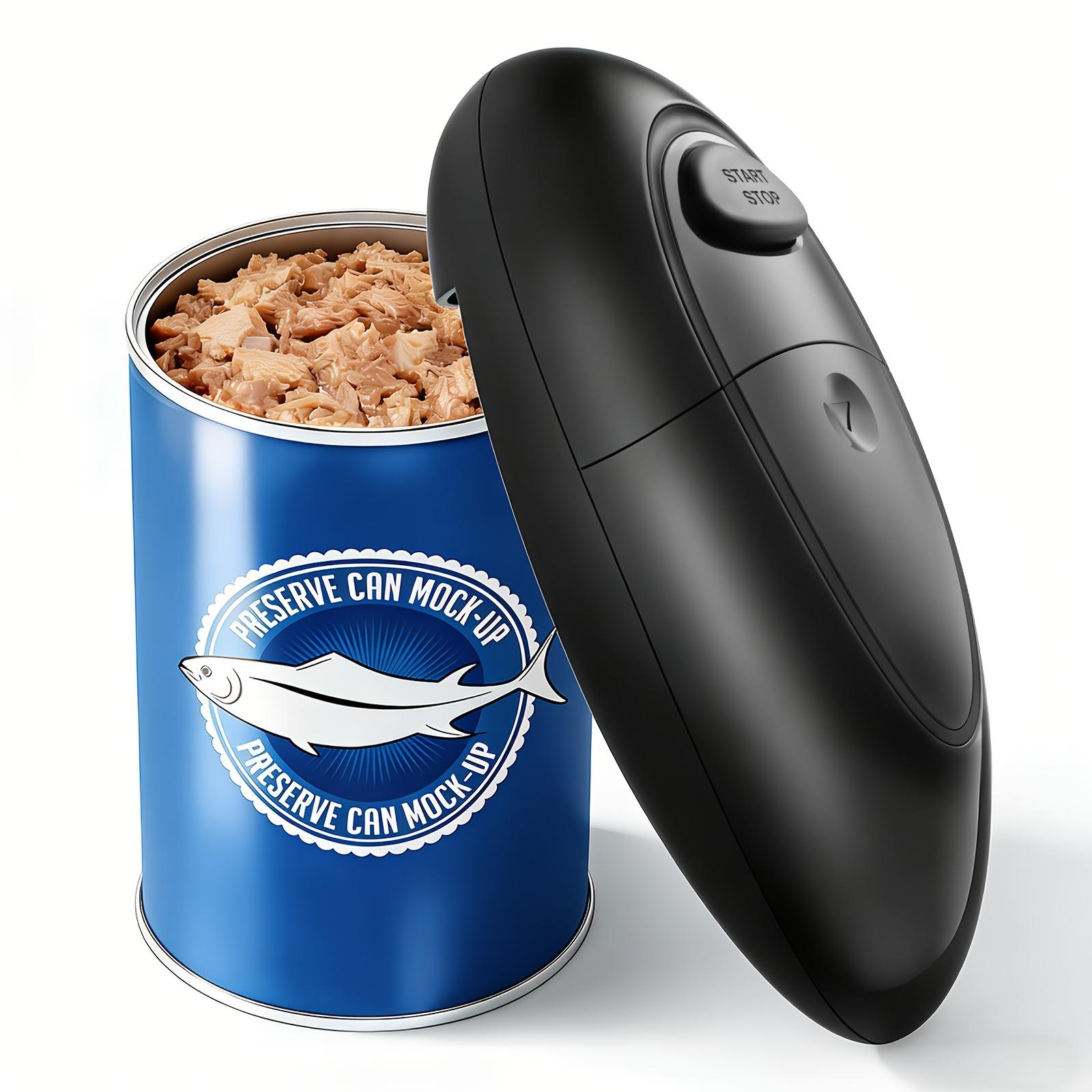 Electric Can Opener with One-Touch Function by Hattyroom – Portable Design for Kitchen and Outdoor, Smooth Edge for Safe Use, Great for Seniors and Arthritis Sufferers, Essential Senior Product for Independent Living