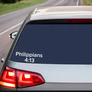 Philippians 4:13 Car Decal 8in. - Inspirational Christian Decal
