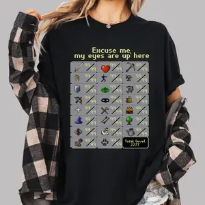 RuneScape Skill Shirt, Old School 99/99 2277 Total Level Gaming, Gift For Gamer, Unisex Sweatshirt Hoodie