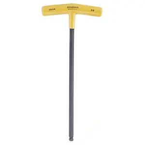 212 MAIN Metric System Steel Hex Wrench - 4Mm T-Handle Grip, Ball Tip