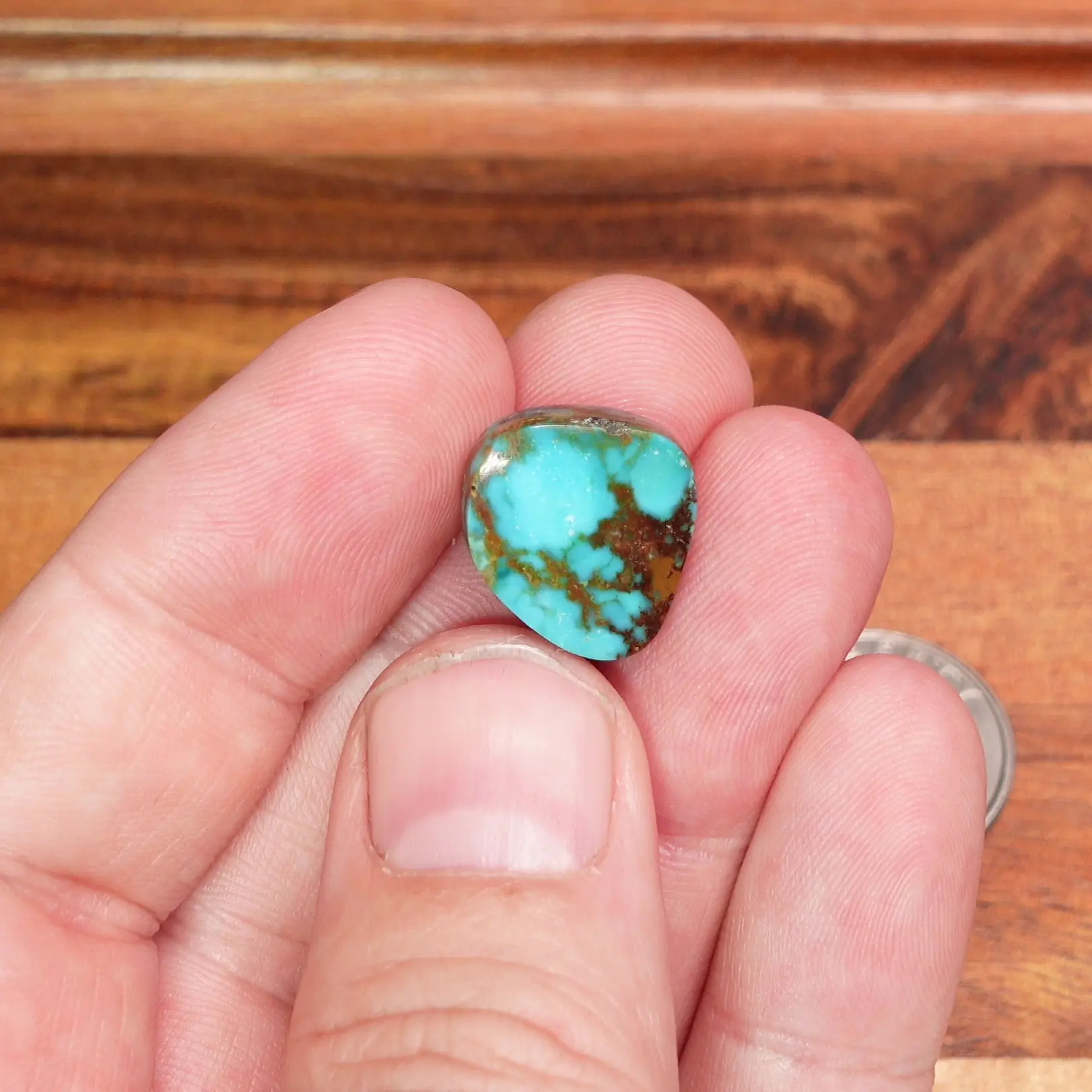 Royston Turquoise Cabochon, Semi-Finished Semiprecious Stone for Jewelry Accessories & Derivatives