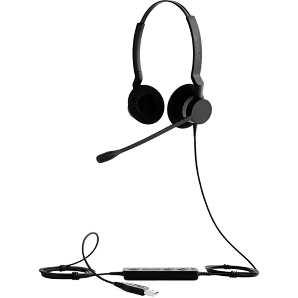 Jabra BIZ 2300 GSA PTT Wired Headphone with Mics, Audio Solution for Contact Center