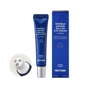 PRETTYSKIN Roll on Eye Cream with Hydrolyzed Collagen and Stainless Steel ball Tip- Under Eye Roller Cream for Elasticity Wrinkles Puffiness Fine Lines-Korean eye cream 30ml/1.01fl.oz.(Collagen)