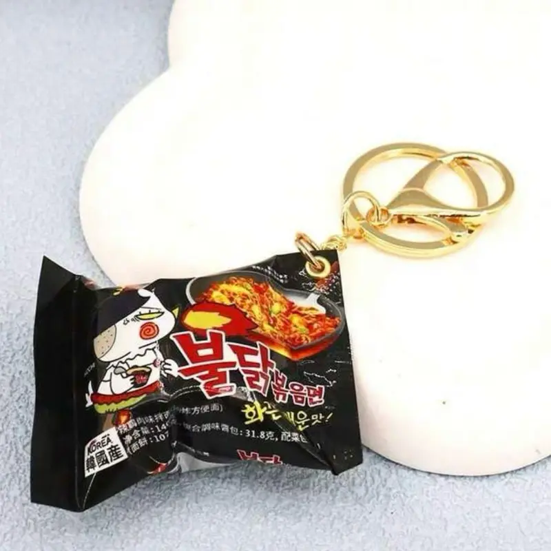 Korean instant noodle keychain
