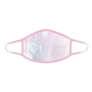 Ballet Sorbet Pearl White Pink Sequin Sparkle Face Mask