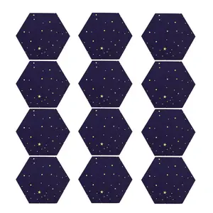 12 Pack Starry Sky Hexagon Acoustic Panels,Sound Proofing Padding,Sound Absorbing Panel for Studio Acoustic Treatment US