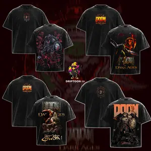 [Collection] DOOM - The Dark Ages Power 2025 Washed Tee for True FPS Warriors  Heavyweight Cotton Vintage Game Shirt  DOOM Slayer-Inspired Merch  Game Fan Essential  Bold Graphic Streetwear for Men Clothes Classic Apparel
