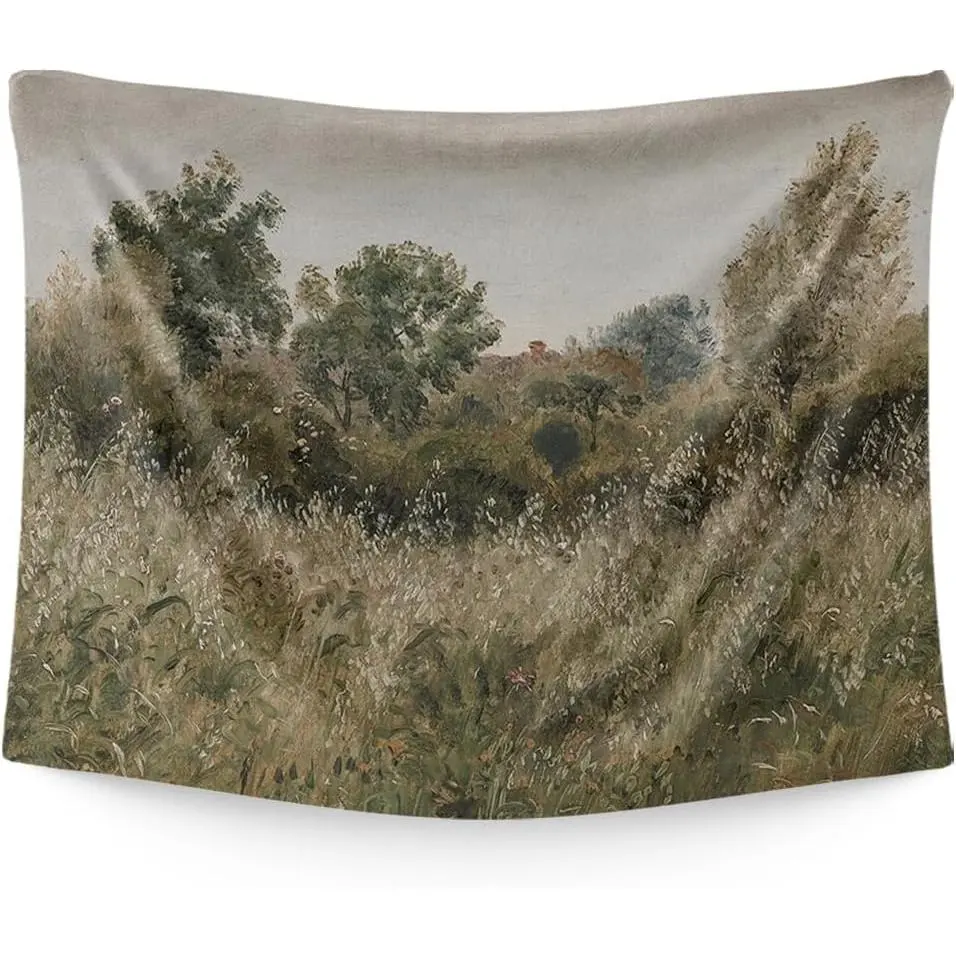FADALO Nature Landscape Tapestry,Antique Field Country Tapestry,Vintage Wall Art Decor Rustic Farmhouse Tapestries Wall Hanging for Living Room Bedroom Dorm,51x59 Inches