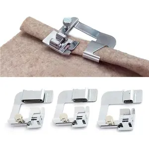 3 Sizes Wide Rolled Hem  Foot Set, 1/2 Inch 3/4 Inch 1 Inch Hemmer Presser  Compatible with ,  Sewing Machine Supplies