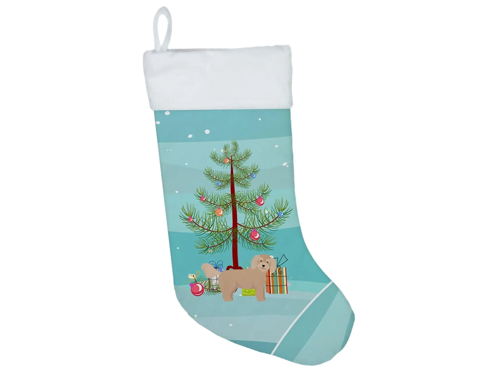 Carolines Treasures CK3806CS Bichpoo Christmas Tree Christmas Stocking
