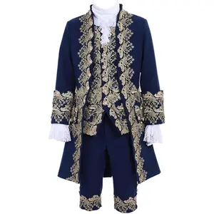 Men's Rococo Colonial Costume – Elegant Historical Outfit with Vest, Jacket & Pants