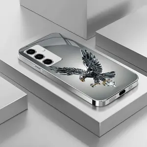 Suitable for [Galaxy S24 Fe] Light luxury crystal eagle pattern and scorpion glass electroplated mobile phone case, exquisite and gorgeous 995