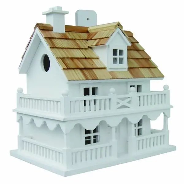 Novelty Cottage Birdhouse - White