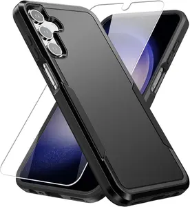 for Galaxy A15 5G Phone Case, Galaxy A15 5G Case with Screen Protector,Heavy-Duty Tough Rugged Shockproof Protective Phone Case for  A15 5G, Black