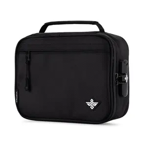Erozul Exodus v2 Smell Proof Case with Combination Lock Water Resistant Smell Proof Stash Case for Herbs & Accessories + Bonus Gifts - Black