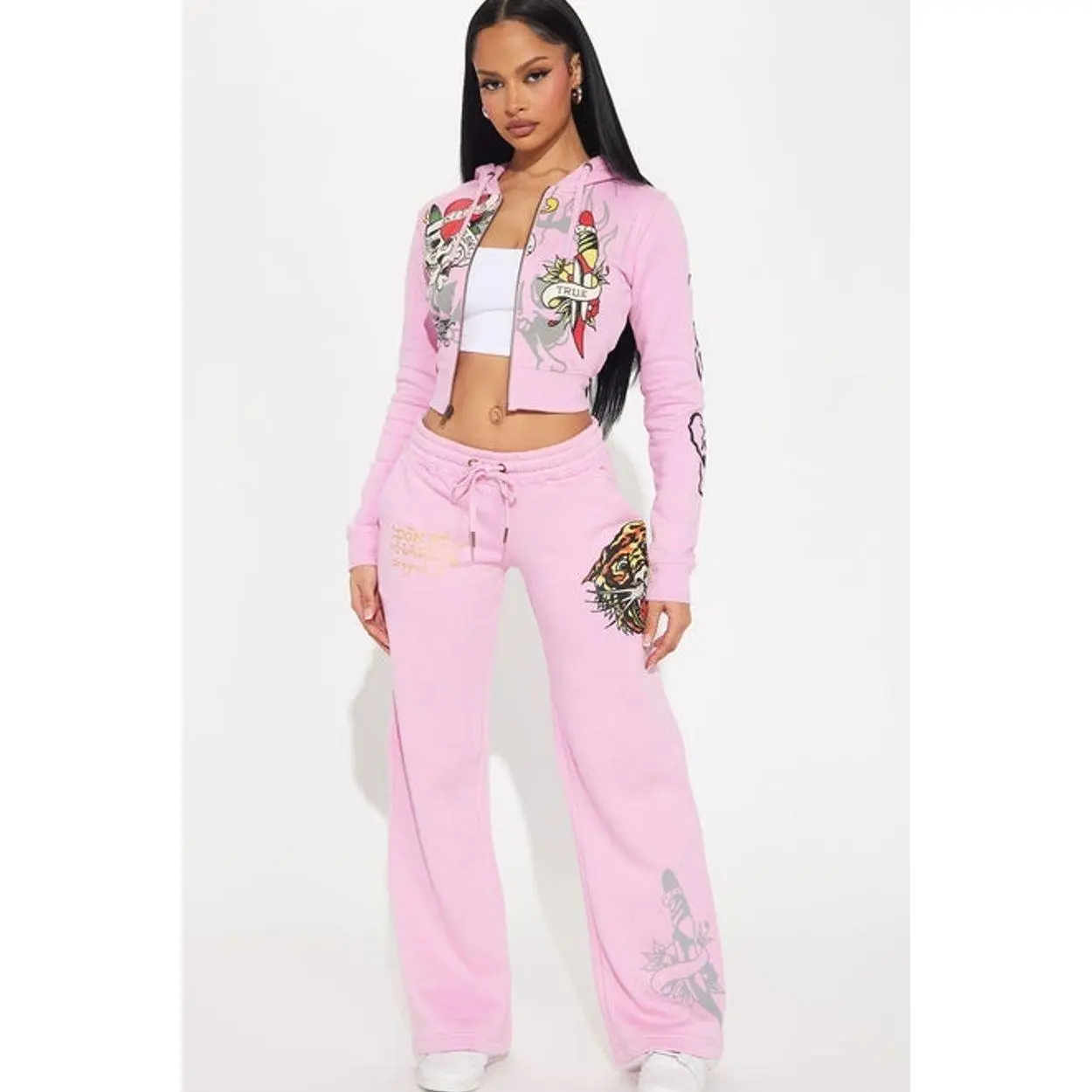 Ed Hardy Tiger Roar Pant - Pink B