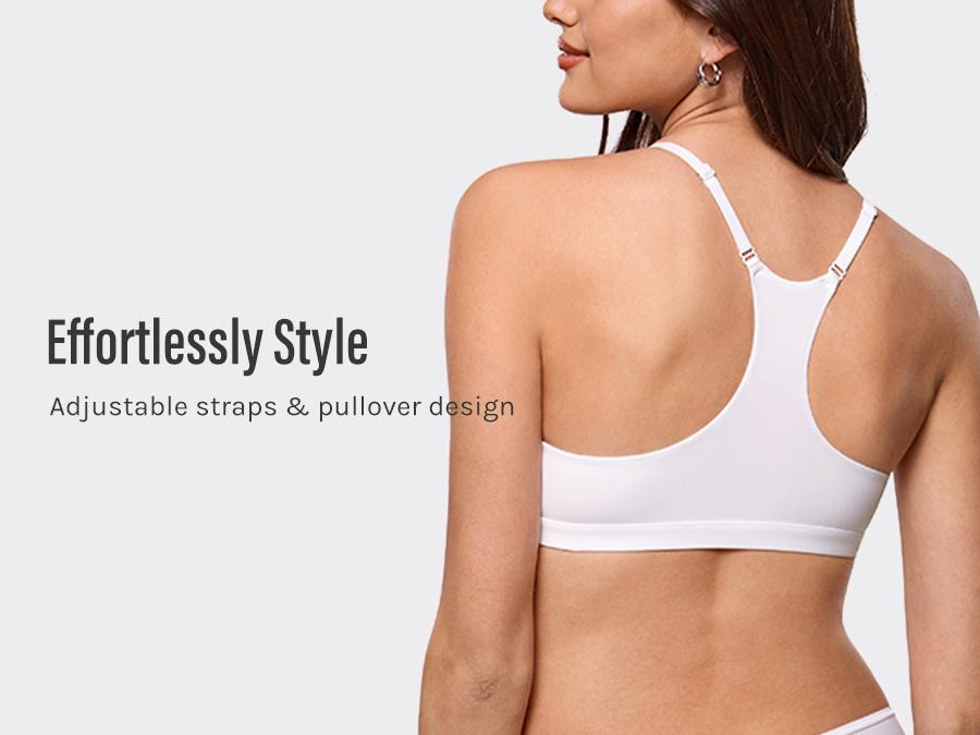 INLYRIC Women's Inbarely Soft Triangle Racerback Bralette - No Padding Unlined No Underwire Comfort Everyday Plunge Bralette SpringStatements