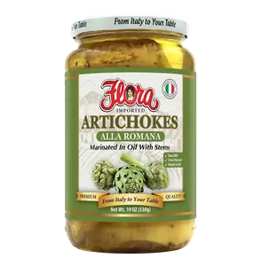 Artichokes Alla Romana - Marinated In Oil With Stems - 19 oz