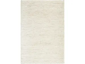 Livabliss Hand-Woven Wool Fiber Indoor Area Rug - Mardin MDI2322-69 Model, Rectangle Shape, 6x9 ft, Light Beige