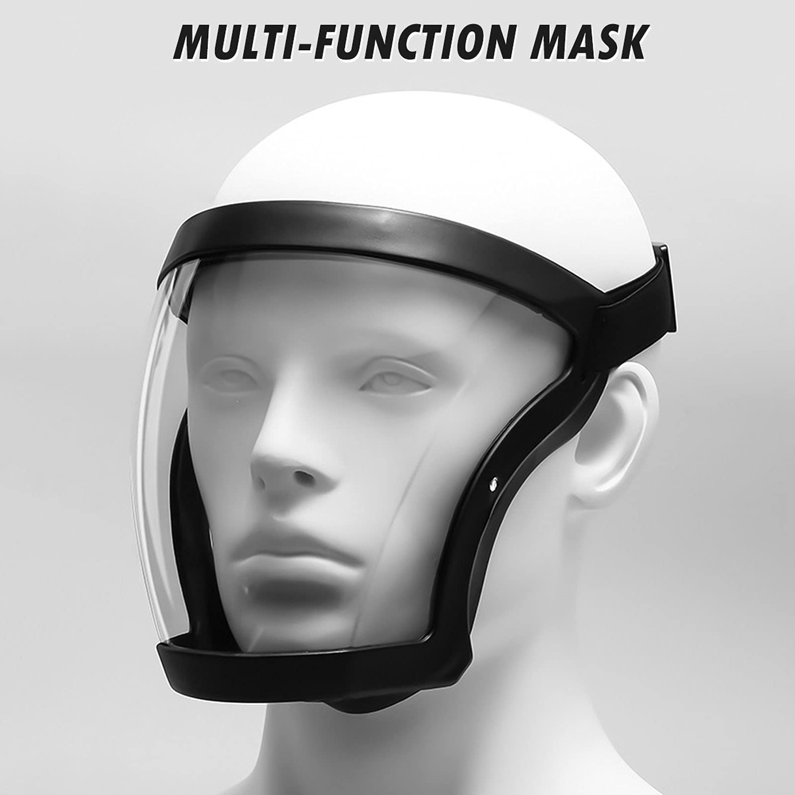 Full Face Shield, Reusable Protective Anti-Fog Transparent High-Definition Platic Face Shield with Adjustable Band Super Protective Face Shield for Unisex and Adultel