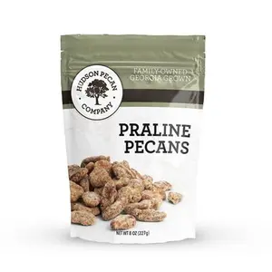 Hudson Pecan - Praline Pecans - Gourmet Delight in Every Bite - 8oz Resealable Pack for Freshness - Irresistible Southern Sweetness - Perfect for Snacking, Baking, and Gifting - One Pack of Delectable Pecan Pralines