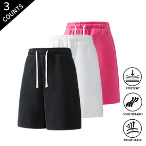 3-Pack Men’s Solid Color Outdoor Shorts – Lightweight, Loose Fit, Casual Shorts for Beach Walking