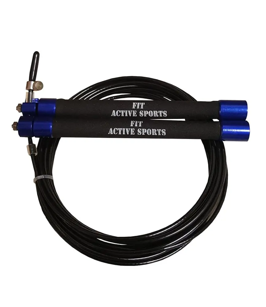 Fit Active Sports Adjustable Speed Jump Rope for Men and Women - Lightweight Cable for Cardio, Agility, HIIT and Cross Training