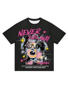 Graphic Tees Y2K Baggy Shirts Unisex Oversized Tshirts Figure Print 90s Vintage Streetwear Tops