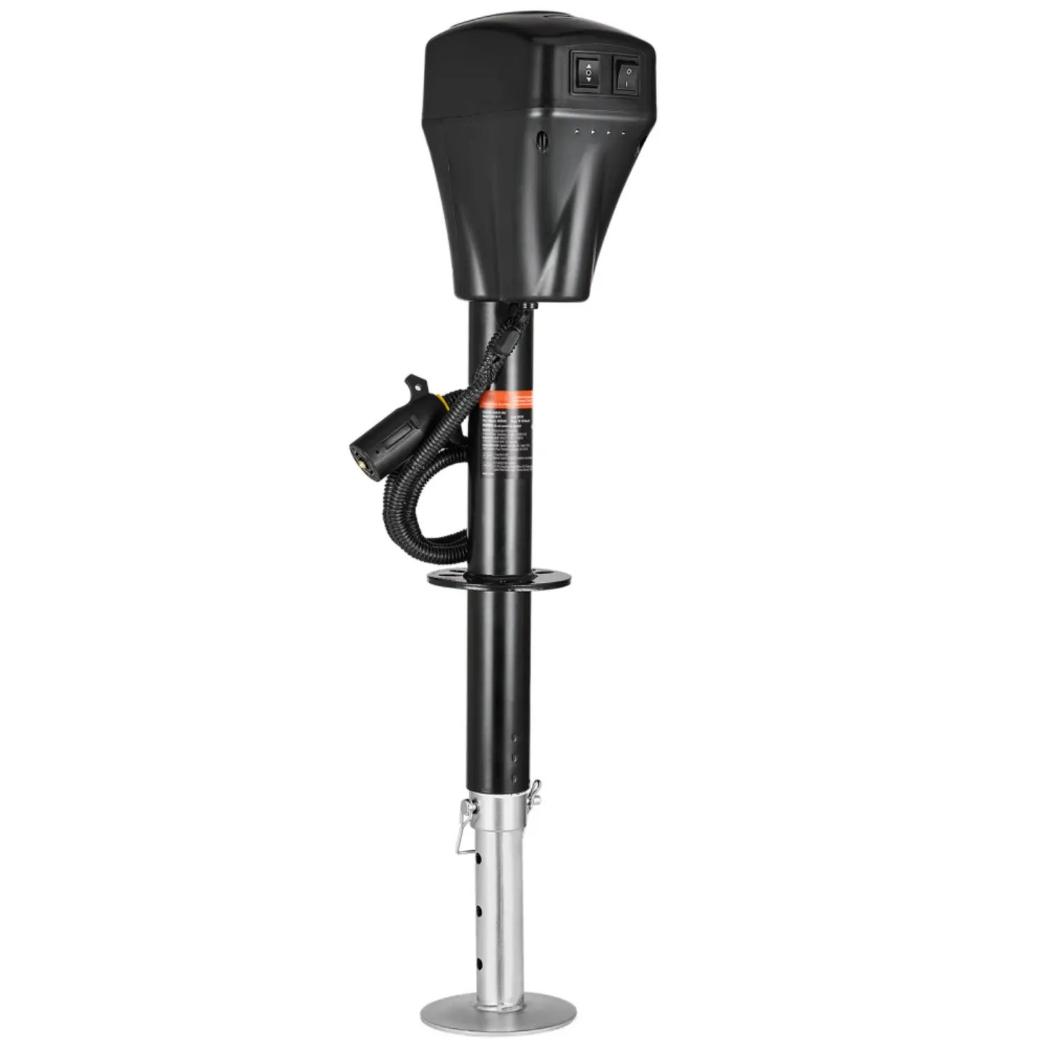 Electric Trailer Jack 5000 lbs Power Tongue Jack for RV Trailer & Camper Black With a 7-pin Trailer Connector