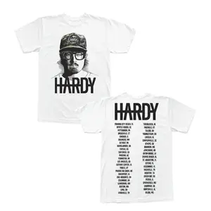 Hardy White Photo M&C Tour T-Shirt, Country Music Graphic Tee, Vintage Cotton Unisex Shirt, Casual Streetwear for Fans, Collectors, and Music Lovers