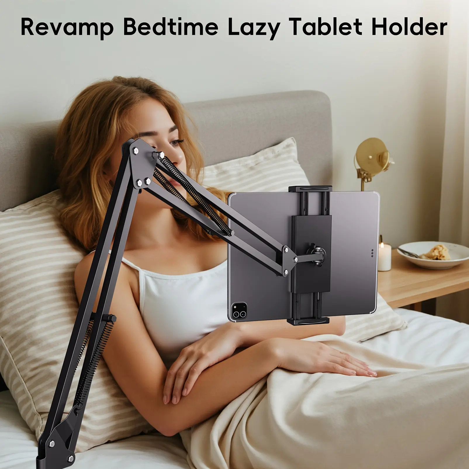 Pomeranian revamp Bedtime Lazy Tablet Holder - Adjustable Arm for Comfortable Viewing - Perfect for Bedside Use - Enhance Your Nighttime Relaxation