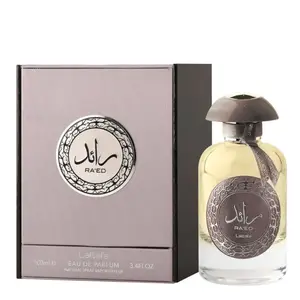 Lattafa Raed Silver for Men Eau de Parfum Spray, 3.4 Ounce