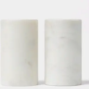 2pc Marble Salt and Pepper Shaker Set - Threshold