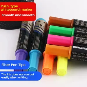 8-Pack Pressurized Erasable Whiteboard Pens, Teacher-Used Water-Based Ink, Non-Toxic Colorful Blue Markers, Mini Portable Highlighters