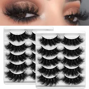 10Pairs/2Pack Fluffy Fake Eyelashes Long Lasting Dramatic Volume Thick Long False Lashes Soft Reusable Eyelash Extension For Beauty Makeup Cosmetic Volumized False Eyelashes