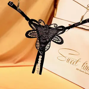 Temptation G-string Panties Women's Pearl Massage Lace Underwear