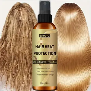 3.38oz Heat Protection Hair Spray, Heat Protectant, enriched with keratin-based hair care ingredients, helps to hydrate, nourish and strengthen hair strands while shielding hair from the drying effects of heat styling tools. Suitable for all hair types.