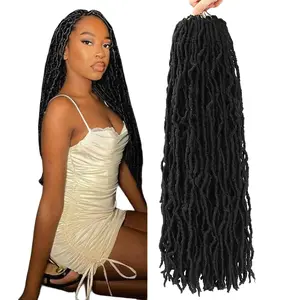 Authentic Hand Crocheted Locs Wig Featuring Curly Worm Ends Loose Natural Looking Braids Non Synthetic Hair Alternative Designed for Comfort Versatile Styling and Long Lasting Wear