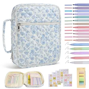 Books Storage Bag Quilted Cotton Large Capacity Handbag, Portable Dust-Proof Book Cover, Prayer Books Organizer, Easy to Carry