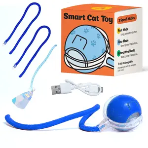 Smart Cat Toy Ball Interactive with Animal Print Design USB Rechargeable 3 Speed Modes for Cats of Various Ages Enhances Physical Activity and Promotes Healthy Lifestyle